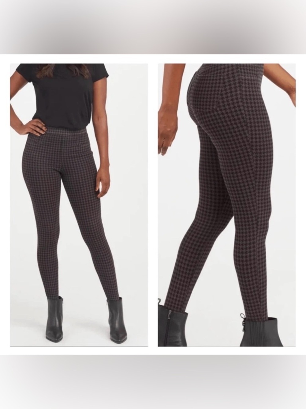 Spanx Jean-ish Ankle Leggings in houndstooth - Picture 1 of 6
